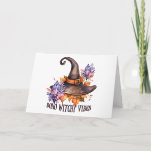 Carte Boho Witchy Vibes Halloween 