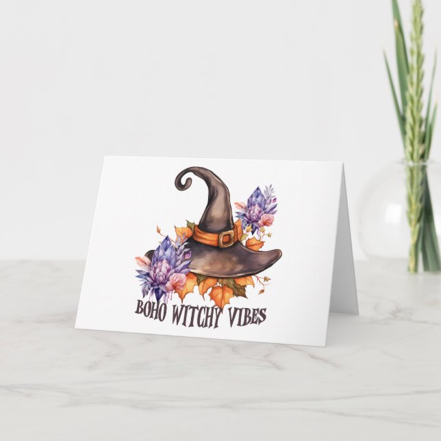 Carte Boho Witchy Vibes Halloween  (Devant)