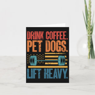 Carte Boire Café Animaux de compagnie Chiens Lift Lourd 