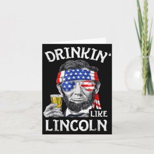 Carte Boire comme Lincoln 4 juillet fête de la bière Usa