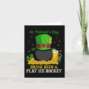 Carte Boire de la bière à la Saint-Patrick Jouer au hock