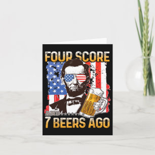 Carte Boire de la bière le 4 juillet patriote quatre-vin