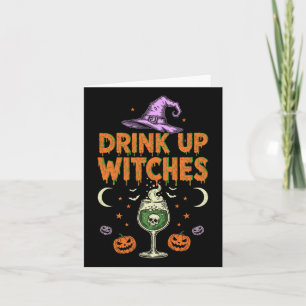 Carte Boire Des Sorcières Violet Casquette Drôle Hallowe