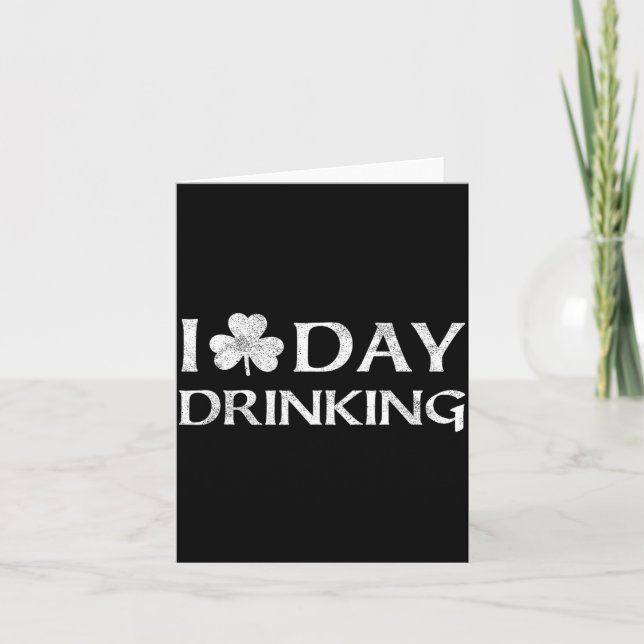 Carte Boire le jour de la Saint-Patrick Shamrock Vert (Devant)