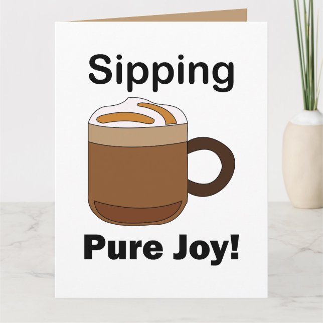 Carte Boire un latte, un pur plaisir (Devant)