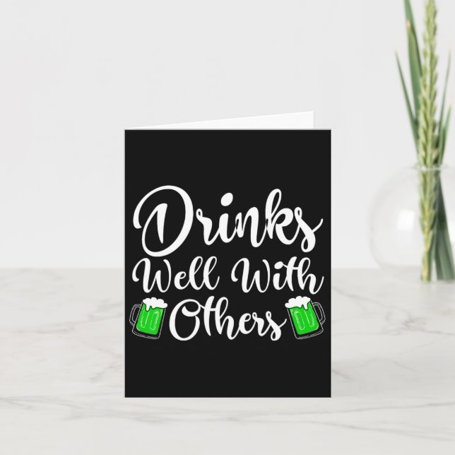 Carte Bois Bien Avec D'Autres Jours de la Saint Patrick  (Devant)