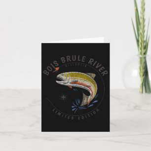Carte Bois Brule River Wisconsin Volet Pêche Souvenir Bo