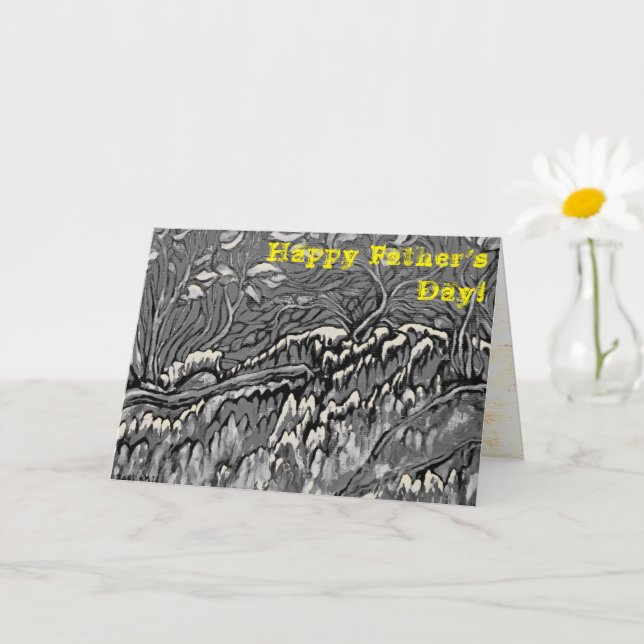 Carte Bois colorés rouges et bleus (Petite plante)