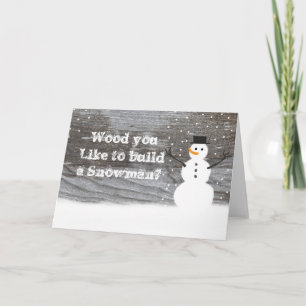 Carte Bois d'hiver rustique vous aimez construire un bon