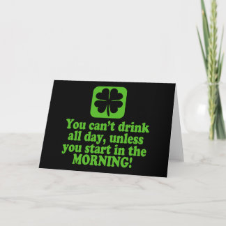 Carte Boisson de Jour de la Saint Patrick amusant
