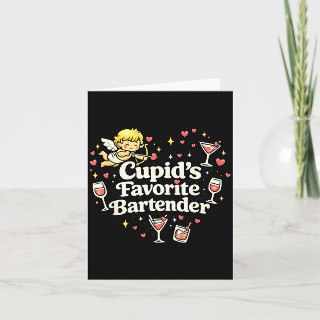 Carte Boisson de la Saint-Valentin drôle du barman favor (Devant)