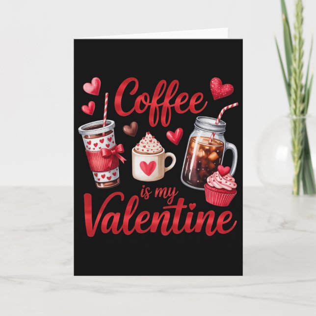Carte Boisson glacée au cupcake en forme de coeur de la  (Devant)