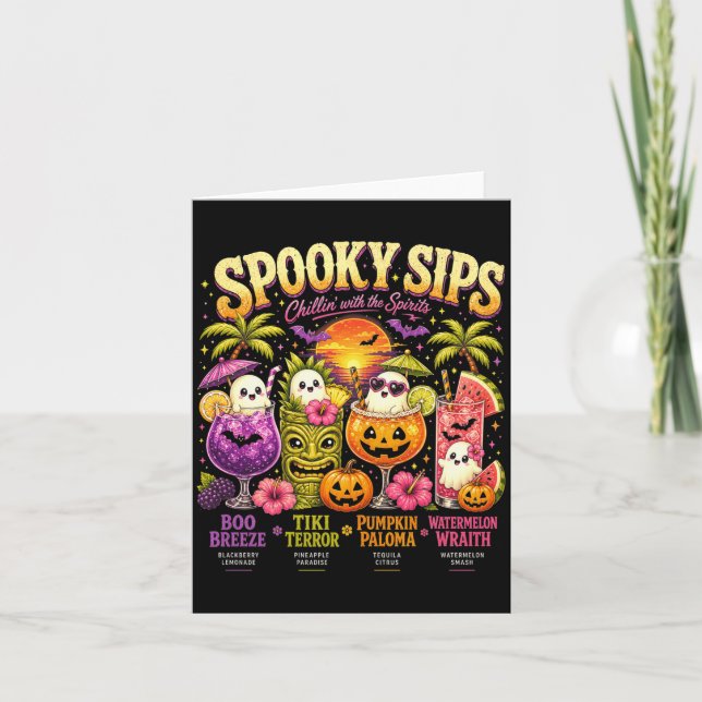 Carte Boissons effrayantes Summerween pour l'Halloween d (Devant)