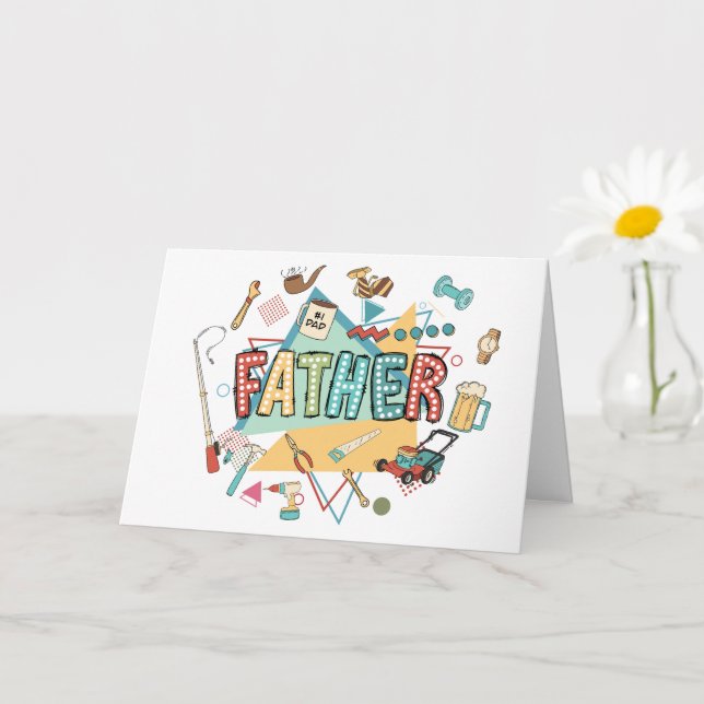 Carte Boîte à outils papa : une célébration de la patern (Petite plante)