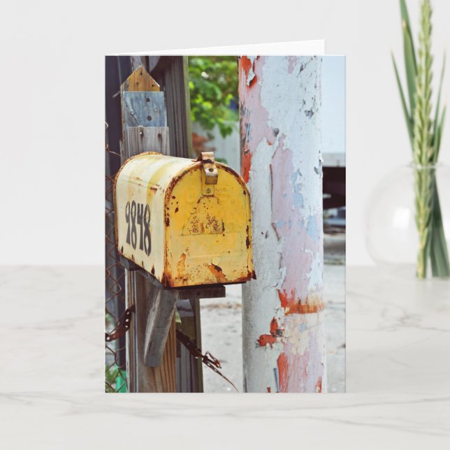 Carte Boîte aux lettres jaune (Devant)