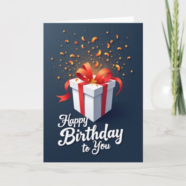Carte Boîte-Cadeau Joyeuse (Devant)