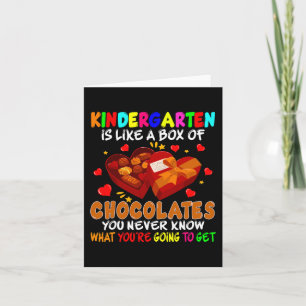 Carte Boîte de chocolats amusants de maternelle pour la 