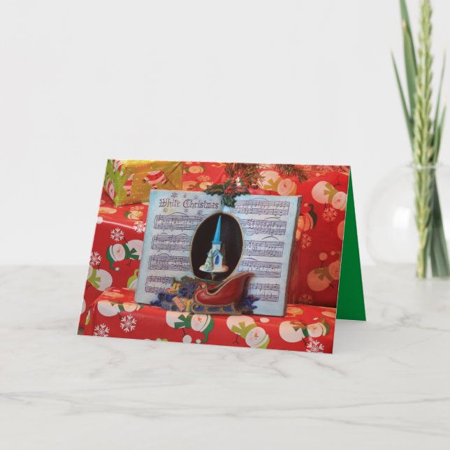 Carte Boîte de musique de Noël closeuse Salutation (Devant)