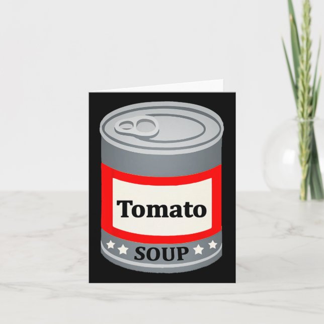 Carte Boîte de soupe de tomate drôle de dernière minute  (Devant)