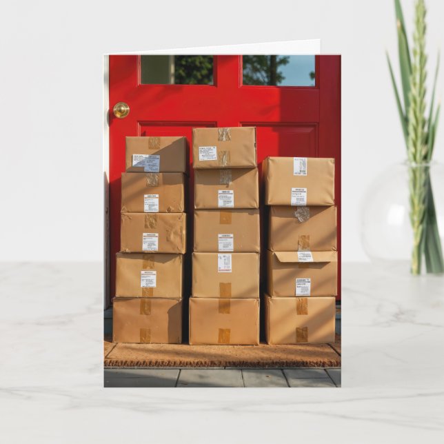 Carte Boîtes En Carton Pour Obtenir Un Humour Anniversai (Devant)