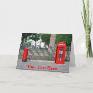 Carte Boîtier de téléphone et de poste à Londres personn