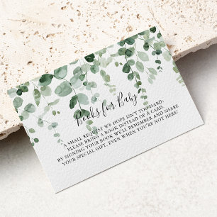 Carte Boîtier Demande Baby shower Eucalyptus