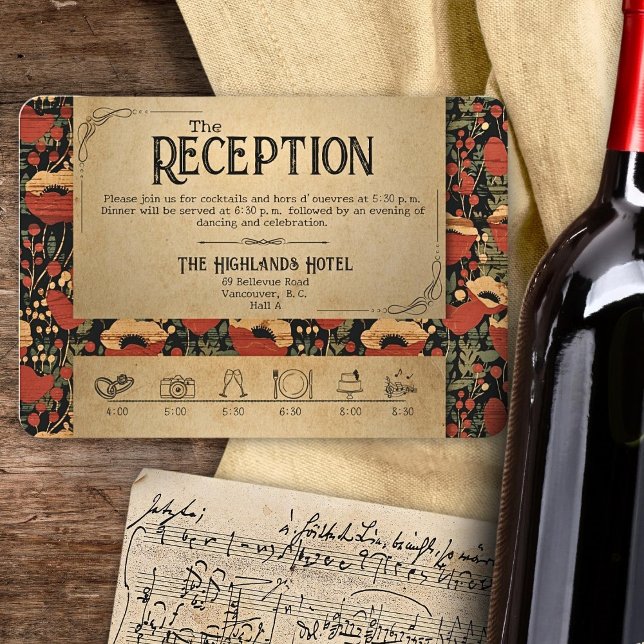 Carte Boîtier Rustique De Réception De Mariage (Créateur téléchargé)