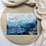 Carte Boîtier Rustique Ocean Wishing<br><div class="desc">Cette carte océanique rustique qui souhaite un bel enclos est parfaite pour votre mariage boho de plage rustique. Ce design présente une calligraphie en noir et blanc audacieuse avec un arrière - plan océanique pour correspondre à votre destination de plage mariage ou un mariage moderne décontracté au printemps, à l'été...</div>