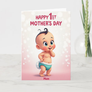 Carte Bokeh Lights Happy Baby