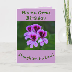 Carte Bold Floral Birthday Card Daughter-in-Law