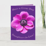 Carte Bold Floral Birthday Card for Daughter-in-Law<br><div class="desc">A big bold anemone flower makes a great image for this colourful birthday card for Daughter-in-Law.  All text can easily be personalised.</div>