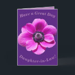 Carte Bold Floral Birthday Card for Daughter-in-Law<br><div class="desc">A big bold anemone flower makes a great image for this colourful birthday card for Daughter-in-Law.  All text can easily be personalised.</div>