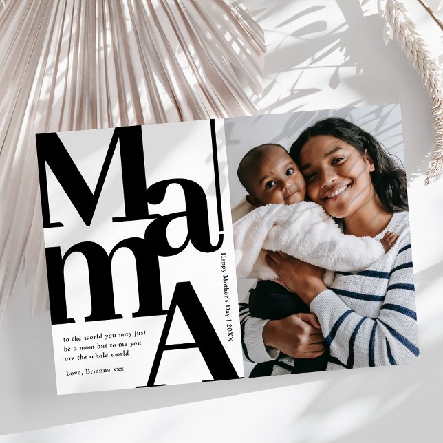 Carte Bold Mama Photo Fête des mères (Créateur téléchargé)