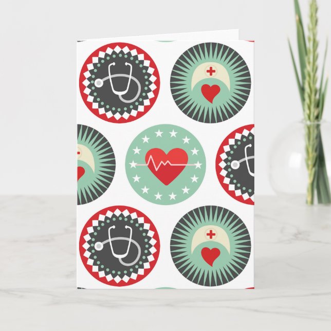 Carte Bold Nurse Pattern (Devant)