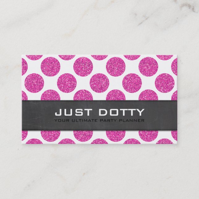CARTE BOLD pois tableau noir chaud rose parties sc (Devant)