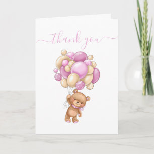 Carte Boloon Ours Teddy Dieu Parents Merci