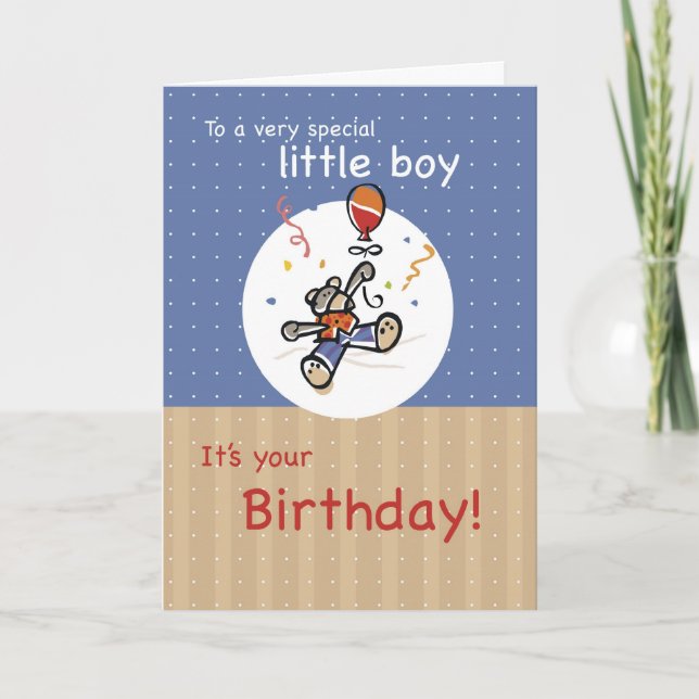 Carte Bolos Ours Teddy Anniversaire (Devant)