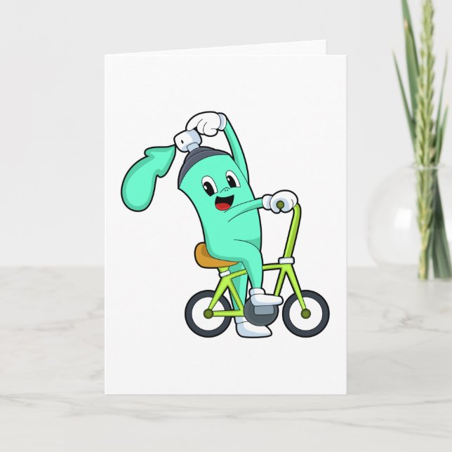Carte Bombe de peinture avec Bicyclette (Devant)