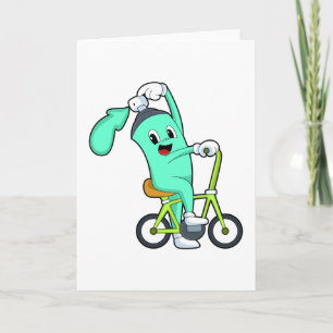 Carte Bombe de peinture avec Bicyclette