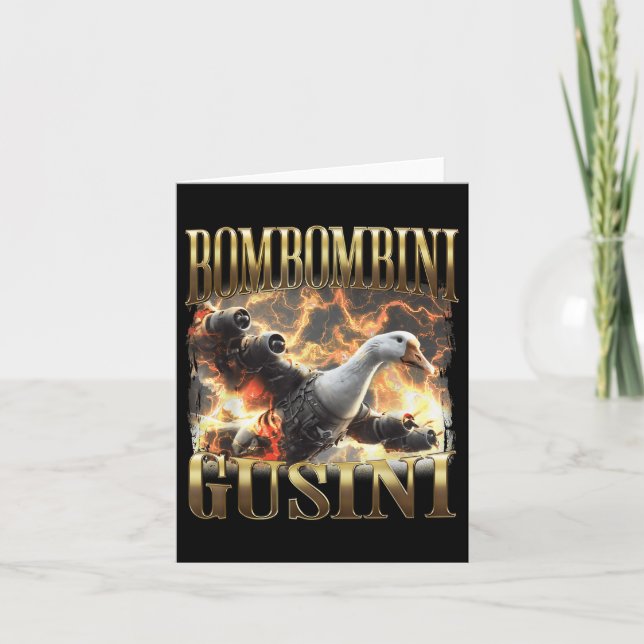 Carte Bombombini Gusini Funny Italien Brainrot mème Boot (Devant)