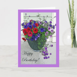 Carte Bon Aménagement Fleur Anniversaire,