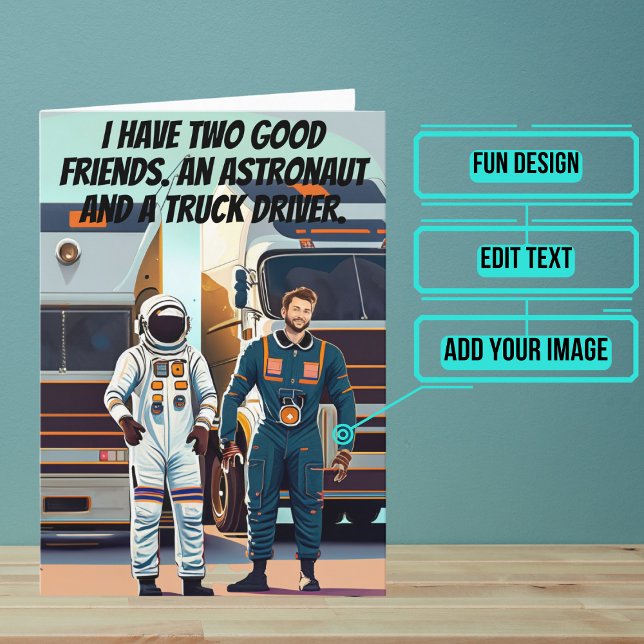 Carte Bon ami Conducteur de camion drôle Anniversaire (This fun card is specifically for the truck driver friend in your life.)