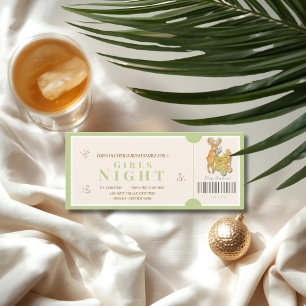 Carte Bon de nuit des filles de Noël tropical