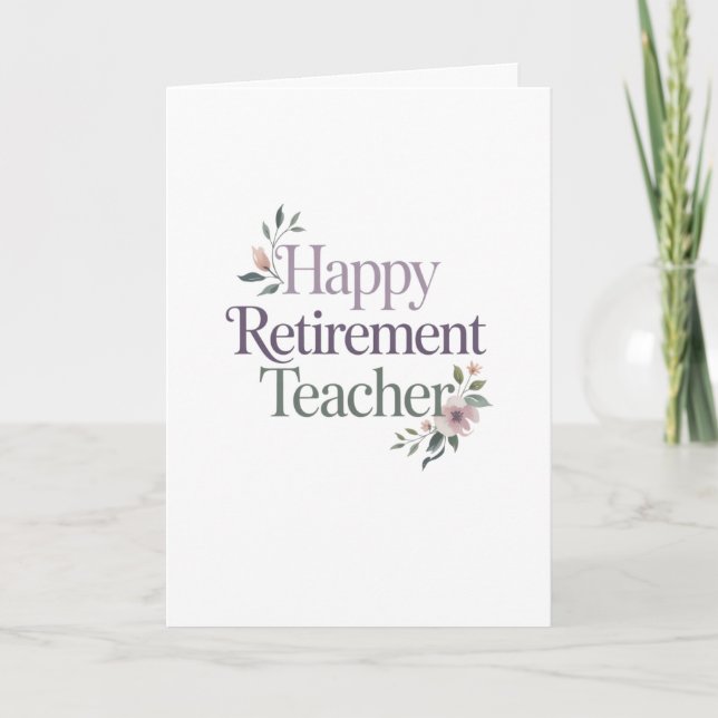 Carte Bon départ à la retraite Enseignant (Devant)