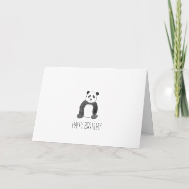 Carte Bon panda d'anniversaire (Devant)