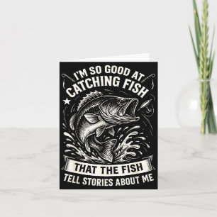 Carte Bon pour attraper le poisson design pêche drôle