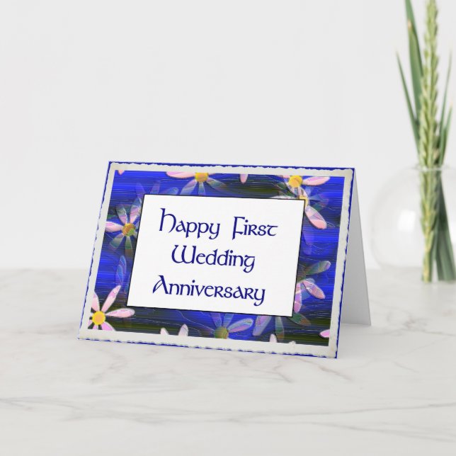 Carte Bon Premier anniversaire de Mariage (Devant)