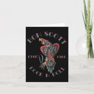 Carte Bon Scott Rock N Roll Tattoo 1946-1980