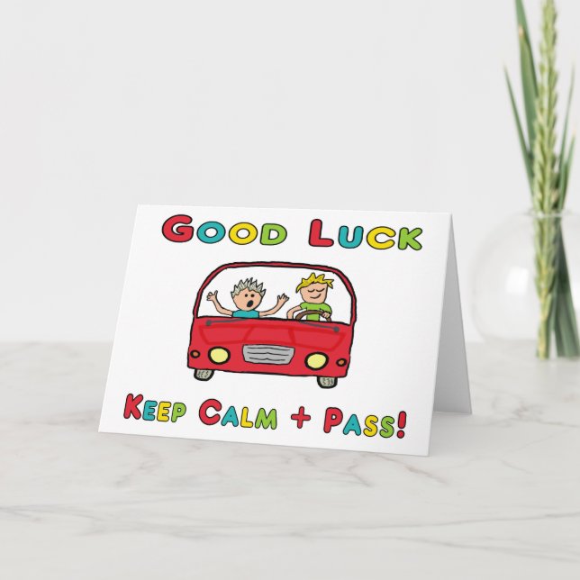 Carte Bon test de conduite de la chance (Devant)