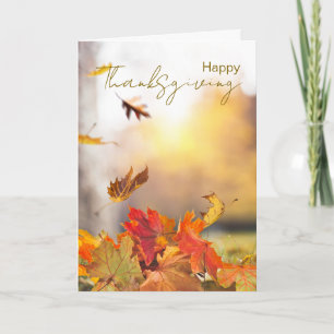 Carte Bon thanksgiving avec automne Feuilles d'automne